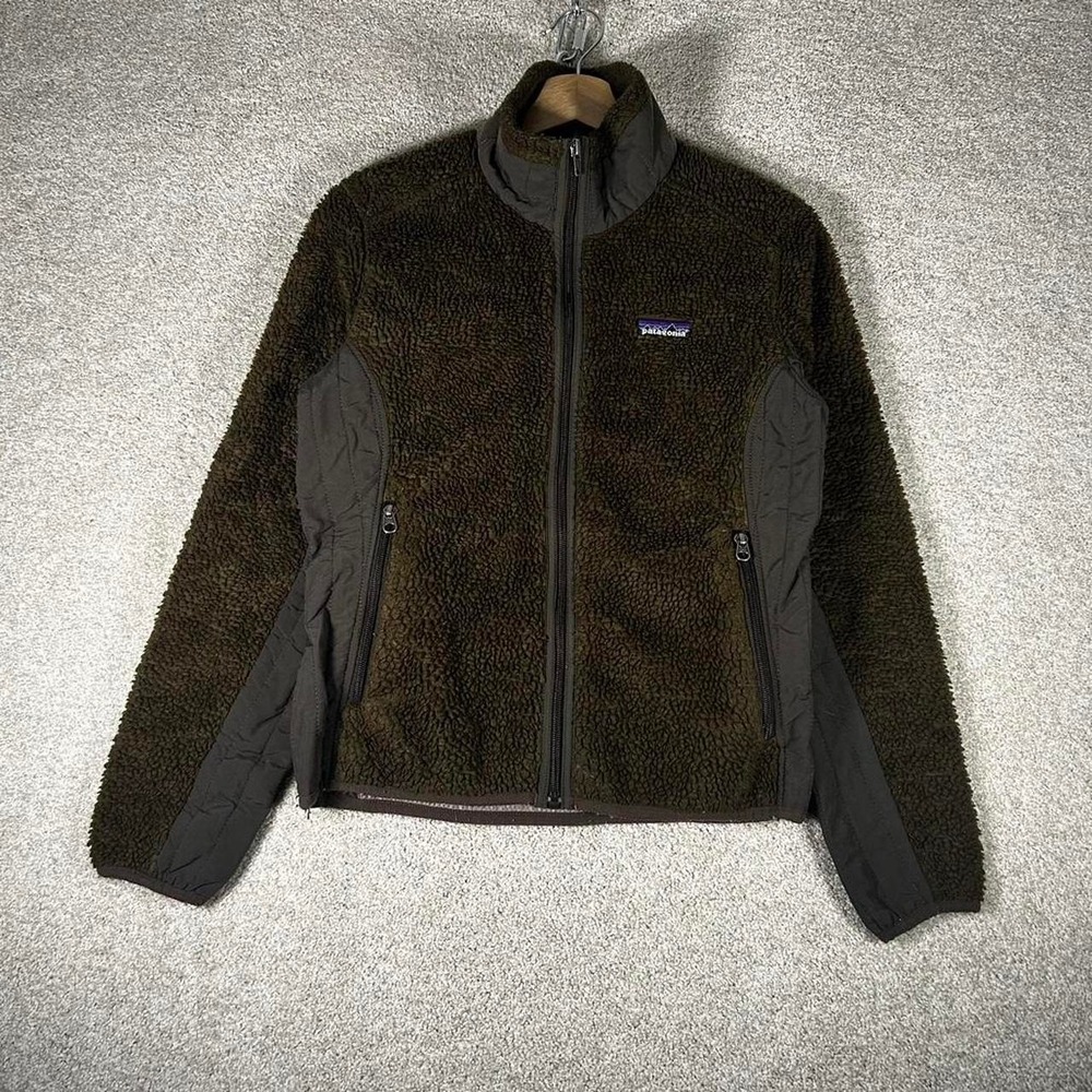 Women's Patagonia Retro X Deep Pile brown full zip fleece jacket Size S